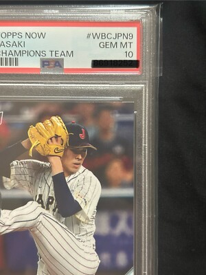 2023 TOPPS NOW #WBCJPN9 ROKI SASAKI * PSA 10 * WBC CHAMPIONS