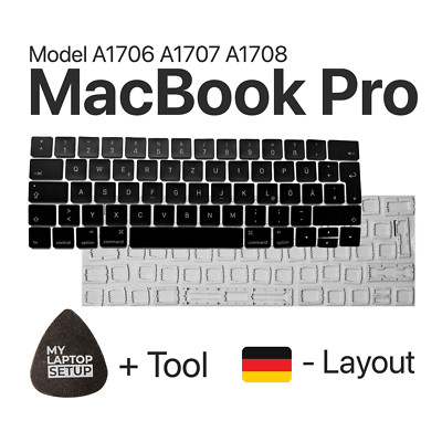 Replacement Button for MacBook Pro (2016-2017) A1706 A1707 A1708 DE Layout Hinge