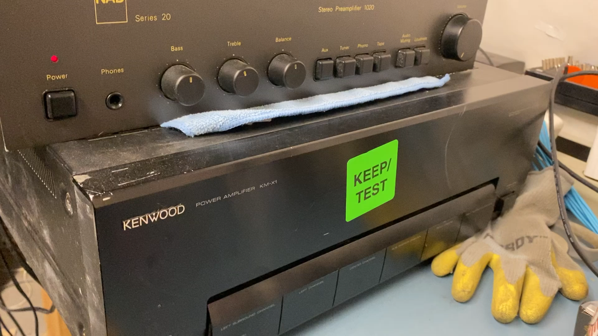 Kenwood KM-X1 6 Channel Home Theater Power Amplifier SHOWN WORKING