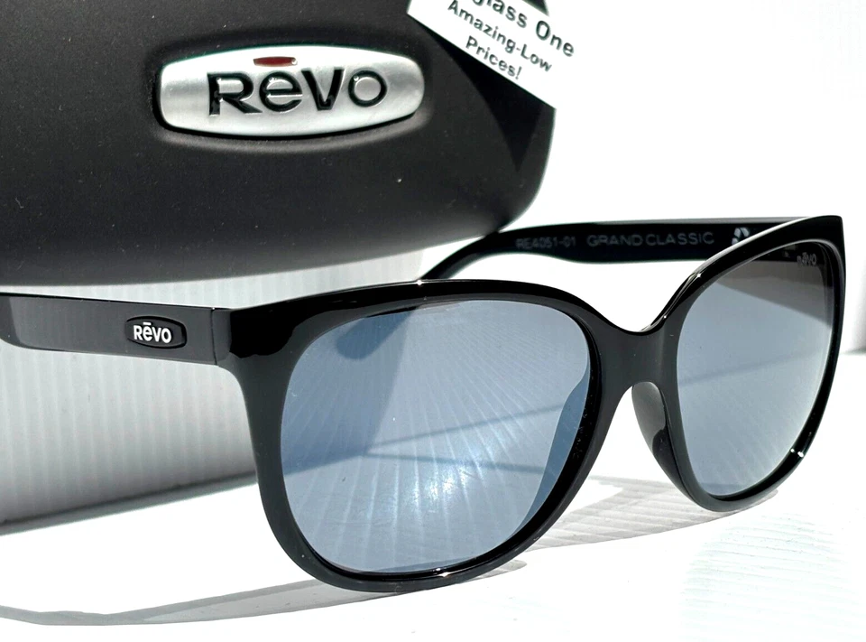 NUEVO Gafas de sol Revo GRAND CLASSIC negras polarizadas grises lentes grafito RE 4051 01 GY Foto 3 de 4