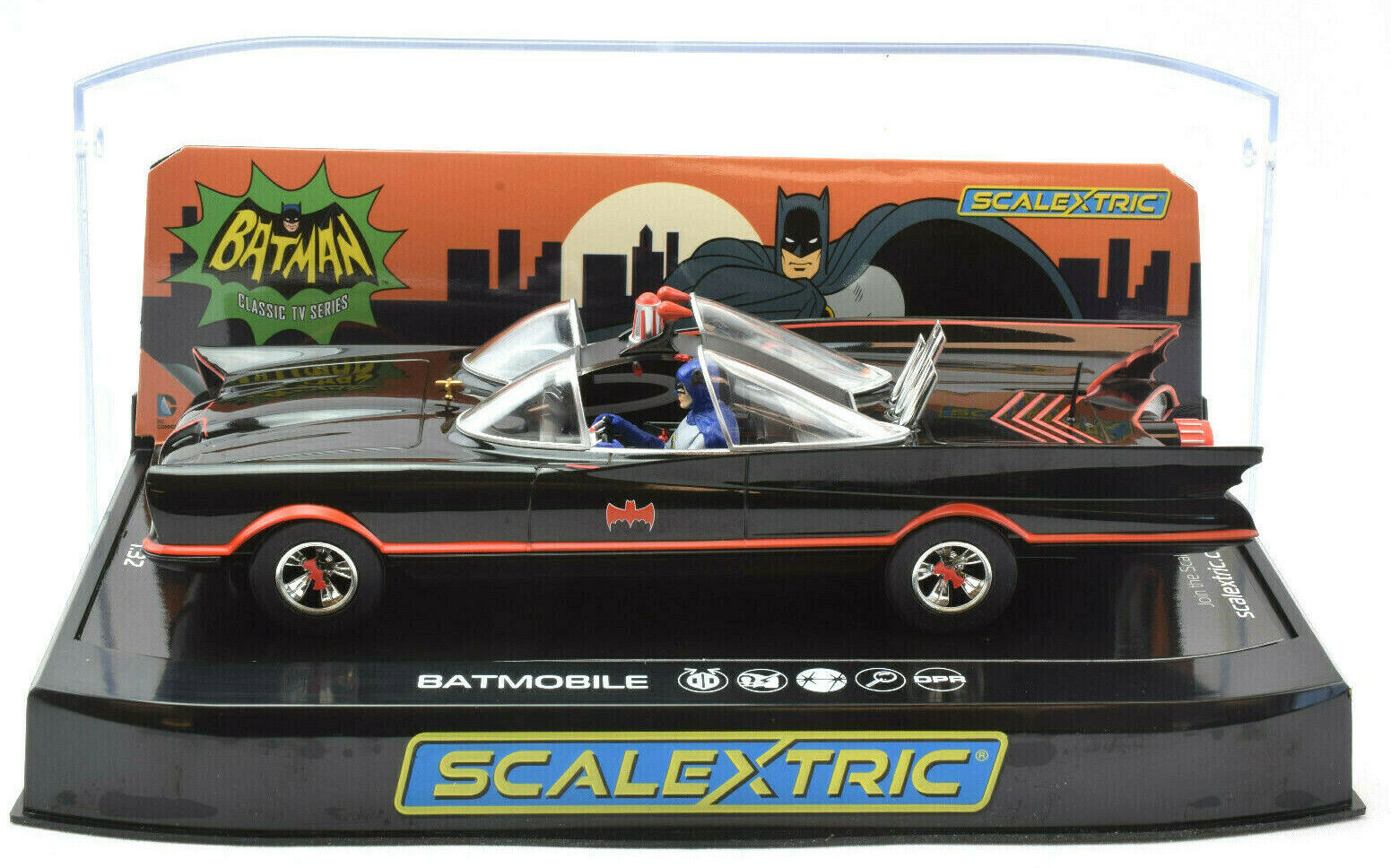 Scalextric Batman - 1966 TV Series Batmobile DPR W/ Lights 1/32 Slot Car C4175