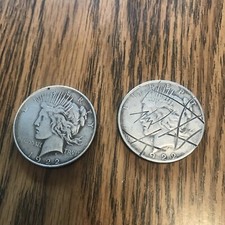 Two Face BATMAN Coin Harvey Dent Double Sided Heads SCRATCHED ON ONE SIDE