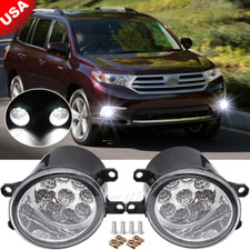 Pair Front Fog Lights Lamps Left And Right Side For Toyota Highlander 2008-2010