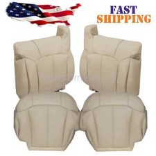 For 1999-2002 Chevy Suburban Tahoe Front Replacement Leather Seat Cover Tan 522