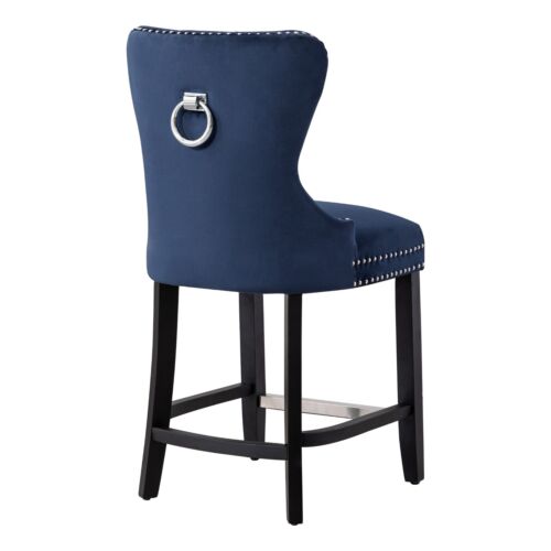 24" Tufted Velvet Counter Stool - Picture 29 of 66
