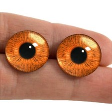 14mm Orange Glass Eyes Human Doll Taxidermy Craft Eyeballs