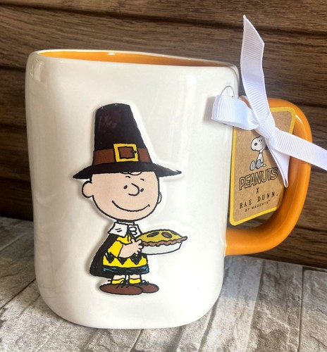 TAZZA CAFFÈ RAE DUNN CHARLIE MARRONE RINGRAZIAMENTI TÈ CALDO CACAO ARACHIDI - Foto 3 di 3