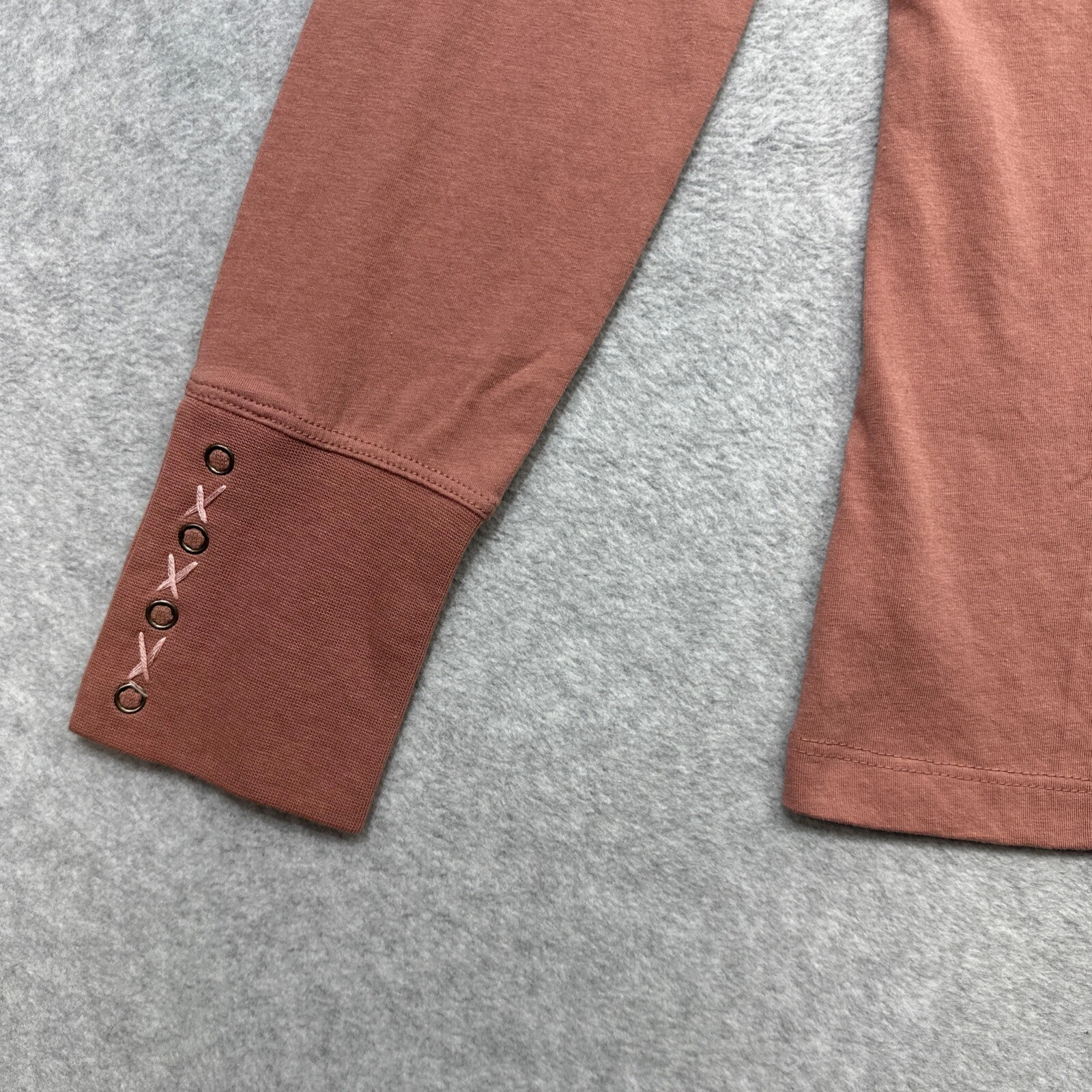 prana v neck snap cuff embroidered outdoor casual hipster shirt