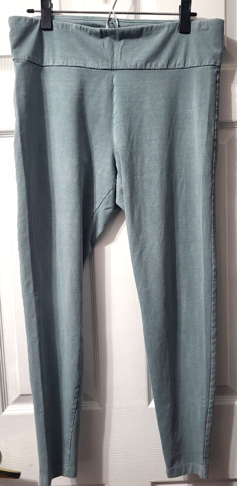 Reebok Yoga Pants Activewear Gray Blue Womens XL Stretch Waist-image