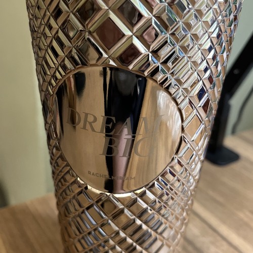 Rachel Miriam RM Metallic Gold “Dream Big Tumbler & Straw NIB 9” Tall Retail $48 - Picture 5 of 9