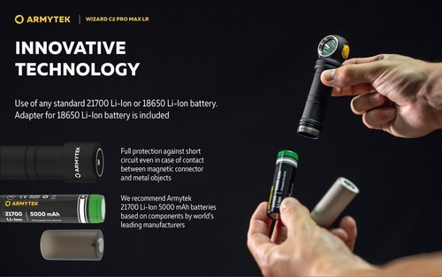 Lampe Frontale Armytek Wizard C2 PRO MAX LR WARM Magnet USB 3870 Lumens - Imagen 16 de 23