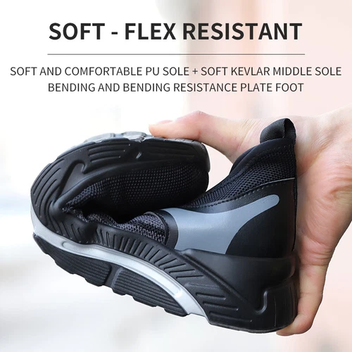 Men's Safety Shoes Lightweight Steel Toe Cap Indestructible Work Boots Sneakers - Picture 12 of 20
