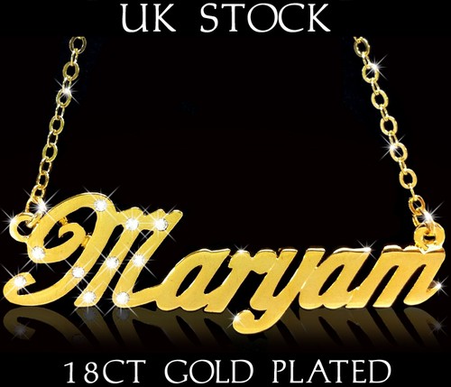 MARYAM NAME NECKLACE 18ct Gold Plated 