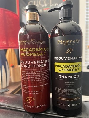 Pierre s ~ Moisturizing Shampoo & Rejuvenating Conditioner w/ Macadamia Oil 