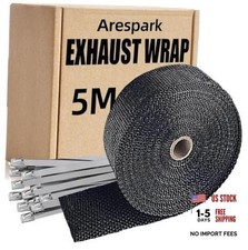 Exhaust Header Wrap 2in X Heat Shield Tape With Stainless Steel 16.5ft Black Exhaust Header Wrap 2in X Heat Shield Tape With Stainless Steel 16.5ft Black