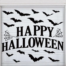24 Pcs Halloween Garage Door Decoration Black Bats Garage Door Magnets Magnet...