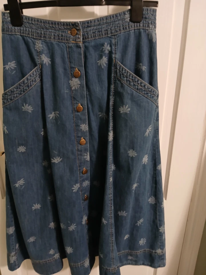 Monsoon Denim  Skirt.  Size M, 10 -12, New No Tags - Image 2 of 4