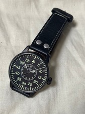 Laco 1925 Beelefelt Automatic Pilot Watch 21J Steel Sapphire Crystal Used