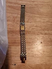 Vtg EUC Ladies Bulova Gold tone Watch Quartz Water Resist Diamond, Not Tested