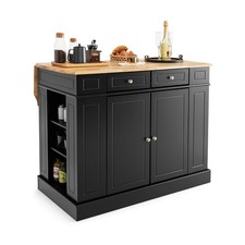 Ilot Central Cuisine avec Tiroirs et 2 Portes 120x61x92cm Desserte de Cuisine a