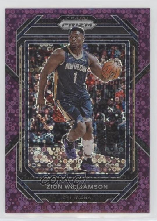 2022-23 Panini Prizm Fast Break Purple Prizm 50/75 Zion Williamson #214 hs9