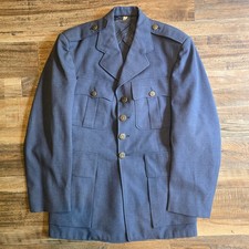 Vintage Blue USAF Air Force 1949 18oz Serge Wool Patch Pocket Jacket Size 39R