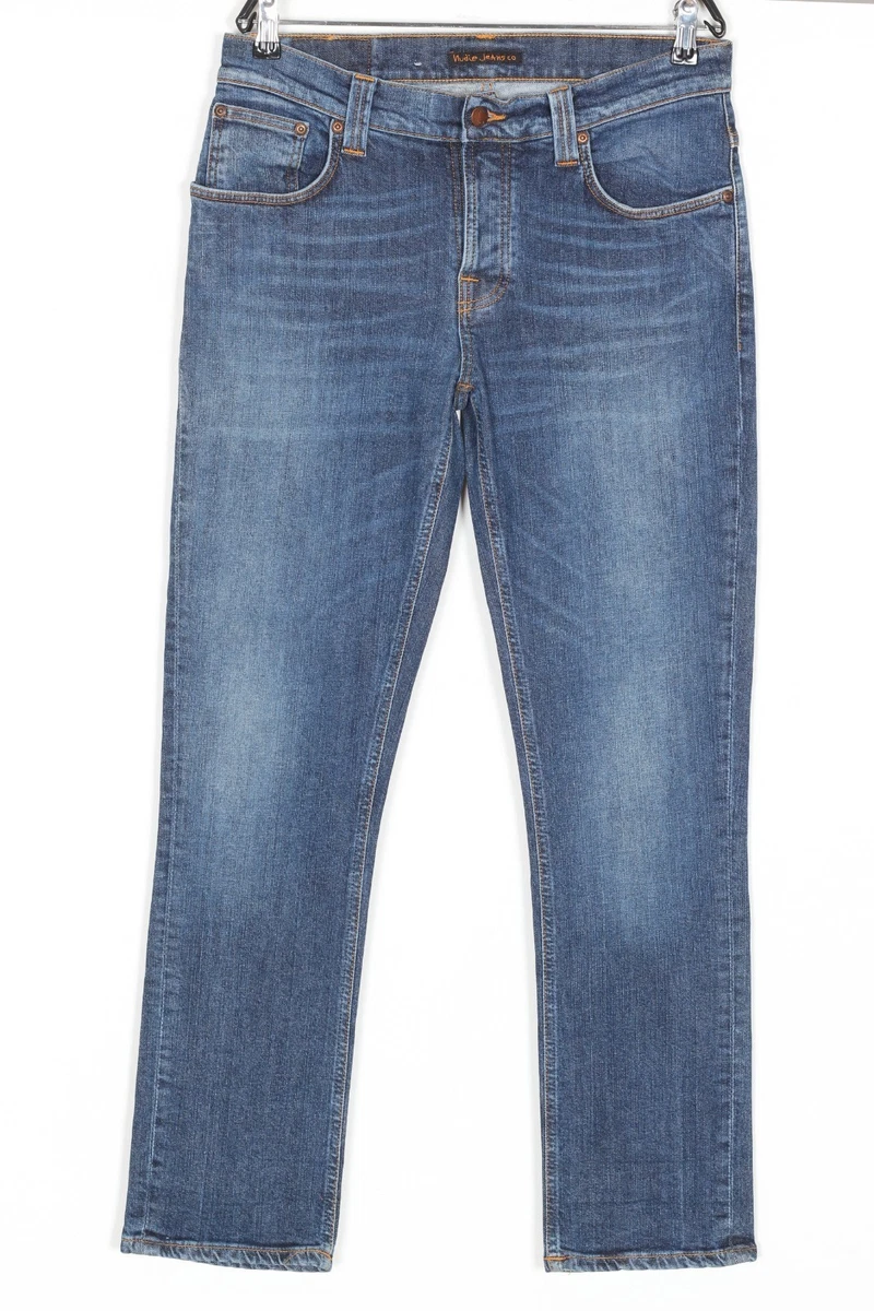 Jeans NUDIE JEANS Tube Kelly Slim Fit Pour Homme - Taille W28 L30 - Bleu Délavé - État Très Bon