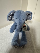 BNWT Retried Little Jellycat ‘Indigo Elly Chime’ Light Blue Plush Toy 9”