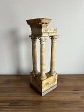 Antique Grand Tour Alabaster Marble Temple of Vespasian Model Columns