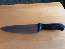 WEAR EVER bread knife Stainless USA 13” salad meat cheese fruit black handle VTG