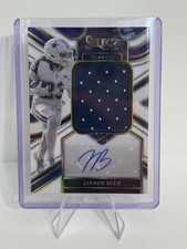 2025 Panini Select - Jumbo RPA Jaydon Blue #JRS-JBE /75 (AU, MEM, RC) WHITE Auto