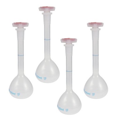 4 Pcs Experimental Volumetric Flask Chemistry Measuring Basic Lab Equipment