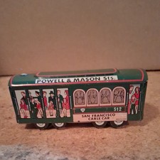 Vintage Tin Litho Friction San Francisco Cable Car  512 Powell  Mason Sts. EUC