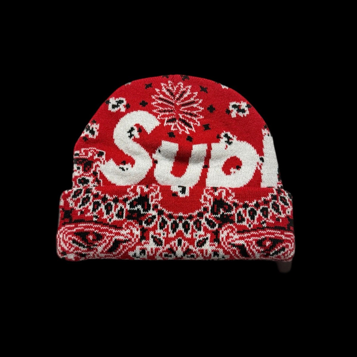 帽子 Supreme Big Logo Beanie red Bandana Supreme Big Logo Beanie (FW24) - $44