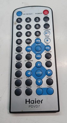 Haier PDVD7 OEM  DVD Player Replacement Remote Control Silver NEW BATTERY