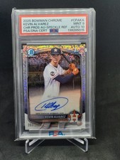 KEVIN ALVAREZ PSA 9 2025 BOWMAN CHROME AUTO SPECKLE REFRACTOR 1ST PROSPECT /299
