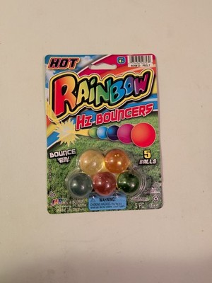 NEW Ja-Ru Rainbow 5 Count High Bouncing Balls Hi Bouncers 