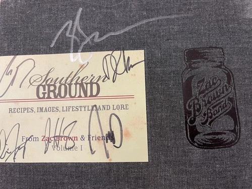 Zac Brown Band 6 Autograph Southern Ground Cookbook Recipe Book Friends Signed