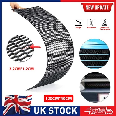 120cm Car 3D ABS Plastic Racing Honeycomb Bumper Vent Tuning Grill Mesh Spoiler - Image 1 of 4
