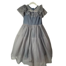 Mini Boden Girls Gray Tulle Formal A-Line Tea Length Dress 11-12Y NWT