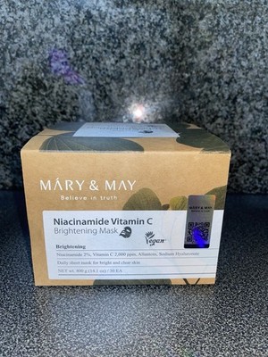 Mary&May Niacinamide Vitamin C Brightening Mask 30ea /400g NIB
