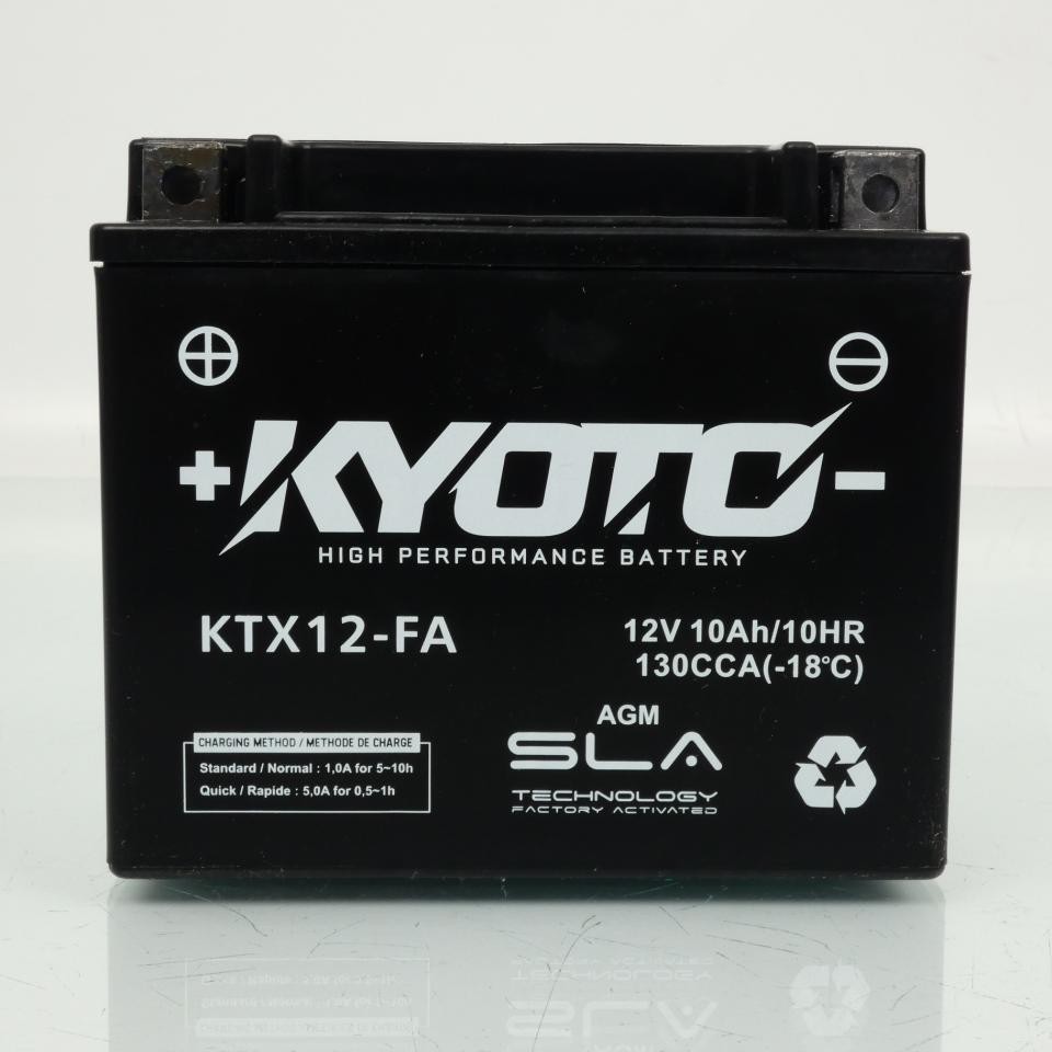 Batterie Kyoto YTX12-BS idéale pour les sorties en Tuono