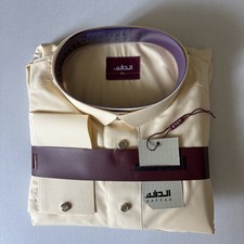 MEN Size 58L DAFFAH High Quality ALL SEASON Thobe CUFF SLEEVE SHIRT COLAR