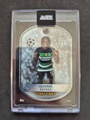 2025 Topps Total Football, Geovany Quenda, First Class Rookie, Black /10, SCP