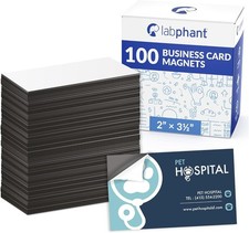 100 Pack Business Card Magnets Peel and Stick Adhesive for Custom Magnetic Cards