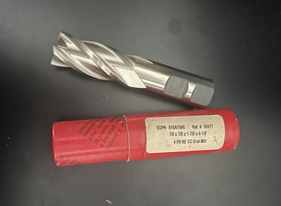 7/8 in Dia Single End HS Steel 4 Flute 1-7/8 LOC Center Cut End Mill USA MADE