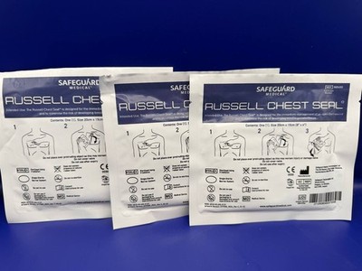 3er Set Russel Chest Seals Dressings, NEU 