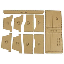 DIY Wallet Design Leather Template Paper Stencils Handcraft Leather Tool Univers