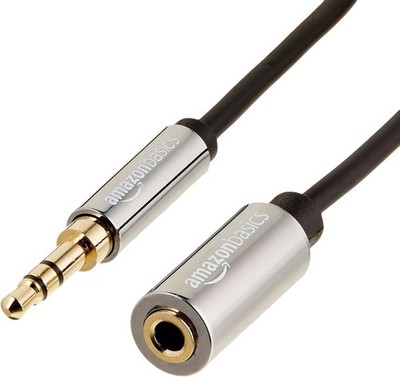 AUX 3,5 mm Stereo Audiokabel 1,8 m 4 Fuß Stecker auf Buchse Amazon Basics