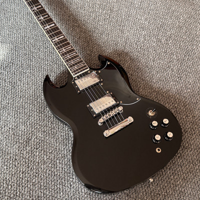 Black SG Electric Guitar chrome hardware in stock free shipping hot selling